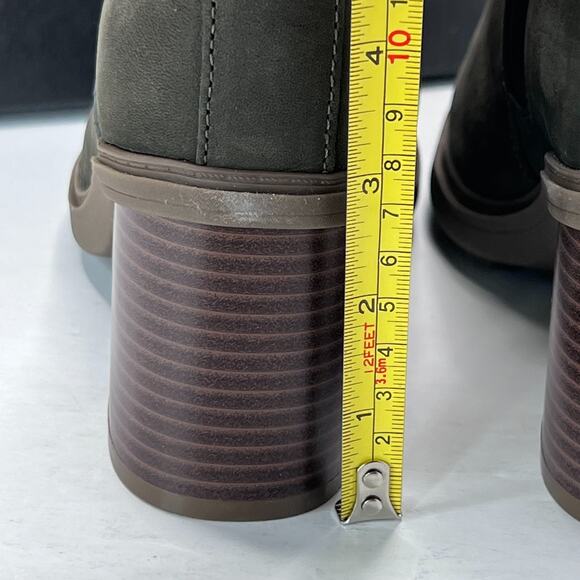 Vionic Truckee Leather Ankle Boots Dark Khaki Green J0721L2300 Women's 6.5M NWB - Picture 9 of 11